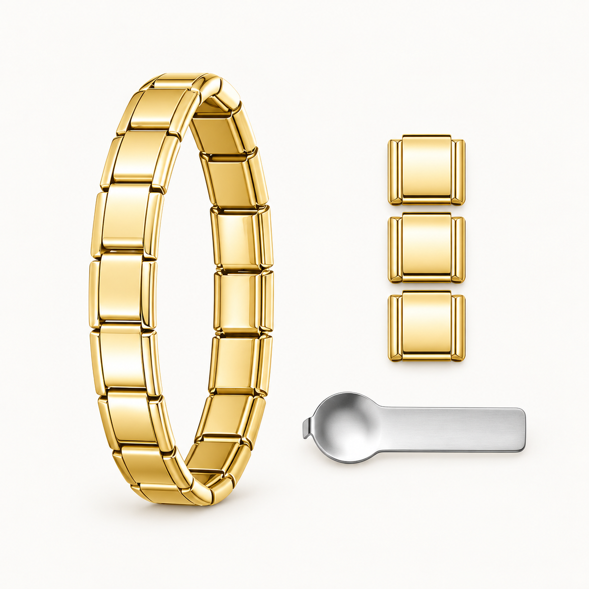 Gold Link Bracelet & Tool