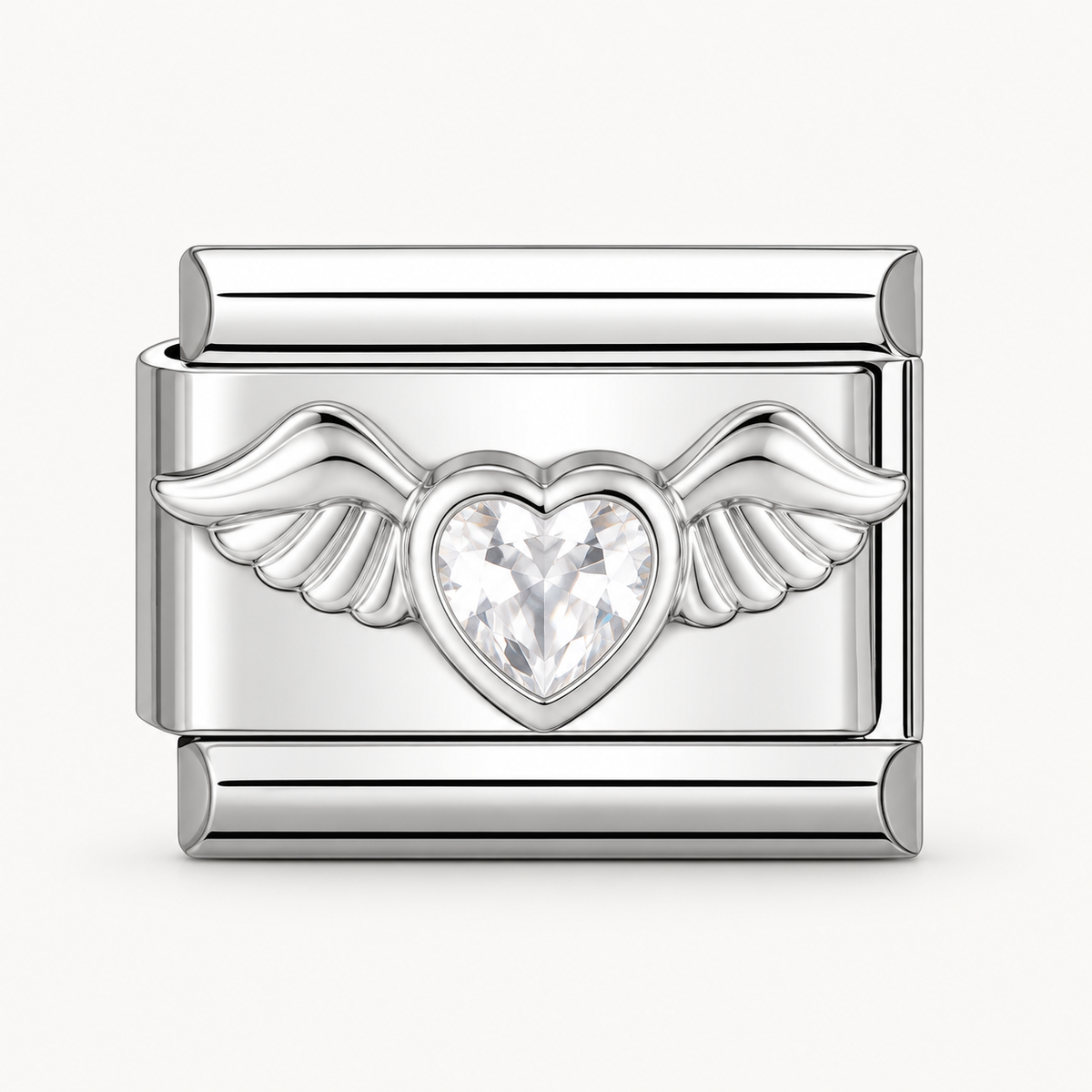 Diamond Heart Angel Wings